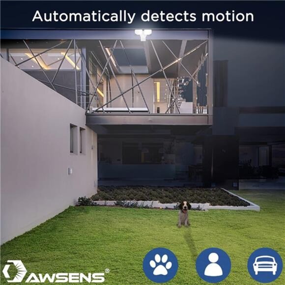 30W LED Motion Sensor Security Light Outdoor, 180 Degree, 2600 LM, 5100 K - Picture 4 of 6